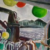 Diveboat Study 3, watercolor on paper, 11 by 8 in. Emilia Kallock 2009
