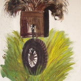Dada Wheel 1, watercolor on paper, 20 by 12 in. Emilia Kallock 2004