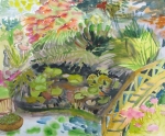 Lily Pond 1, watercolor on paper, 10 by 12 in. Emilia Kallock 2012