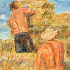 Men Haying, oil on canvas, 28 by 36 in. Emilia Kallock 2008