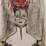 Muse 40, watercolor on paper, 32 by 22 in. Emilia Kallock 2002