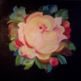 Rose, oil on canvas, 50 by 59 in. Emilia Kallock 2005
