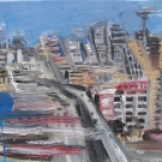 Seattle Waterfront, oil on canvas, 8 by 10 in. Emilia Kallock 2006